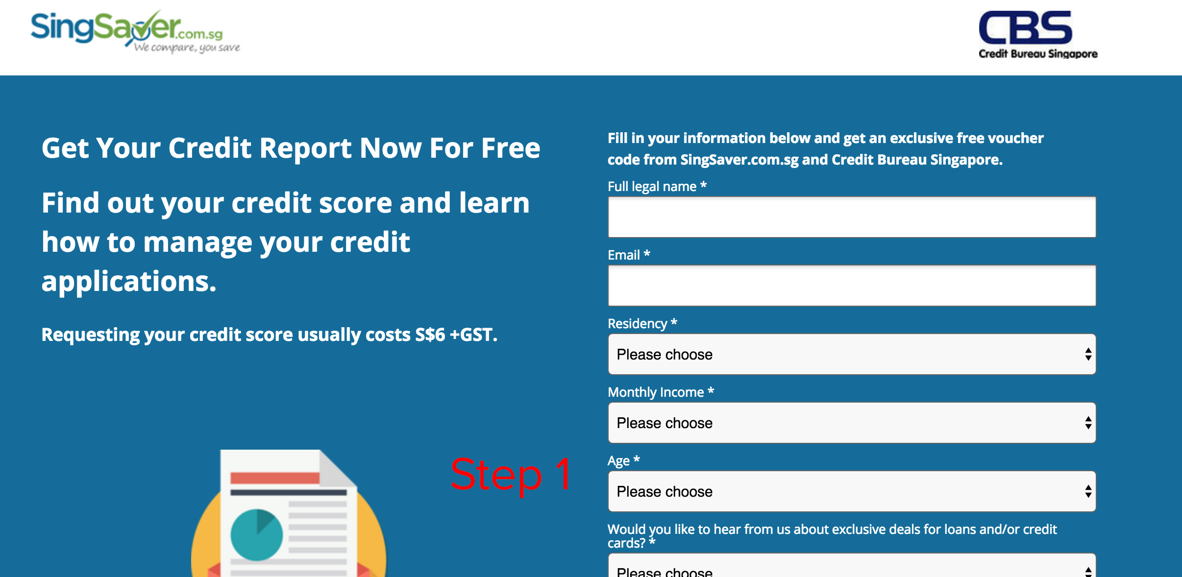 Step 1 - Free Credit Report